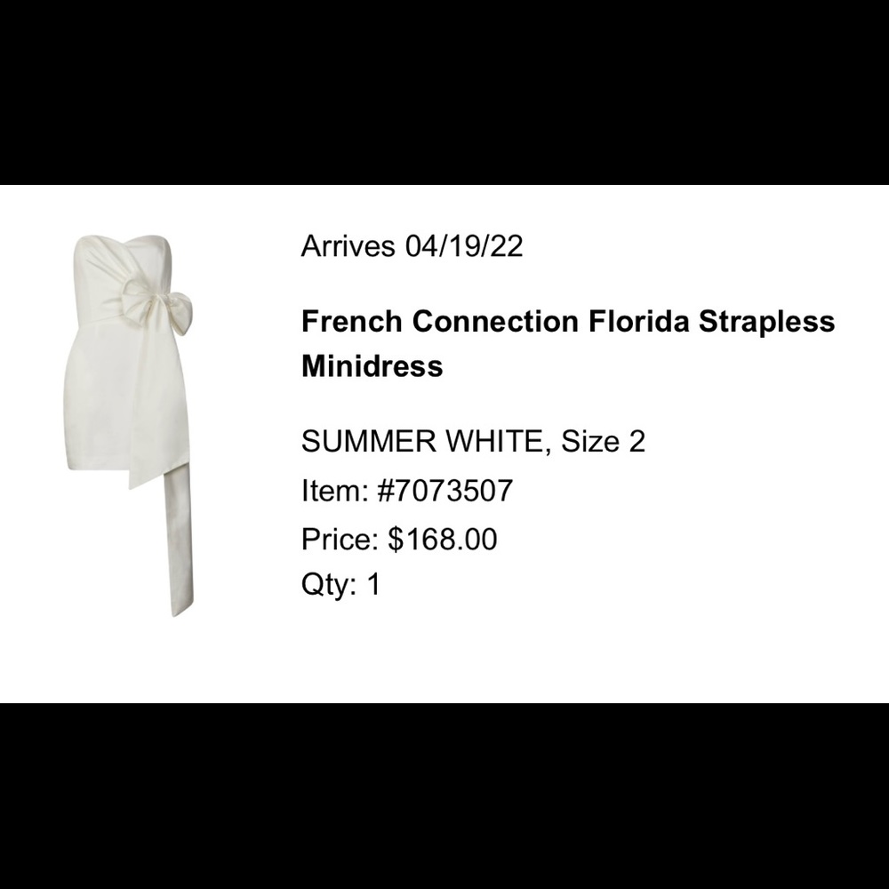 French Connection Florida Strapless Minidress